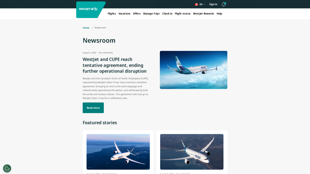 Westjet Newsroom